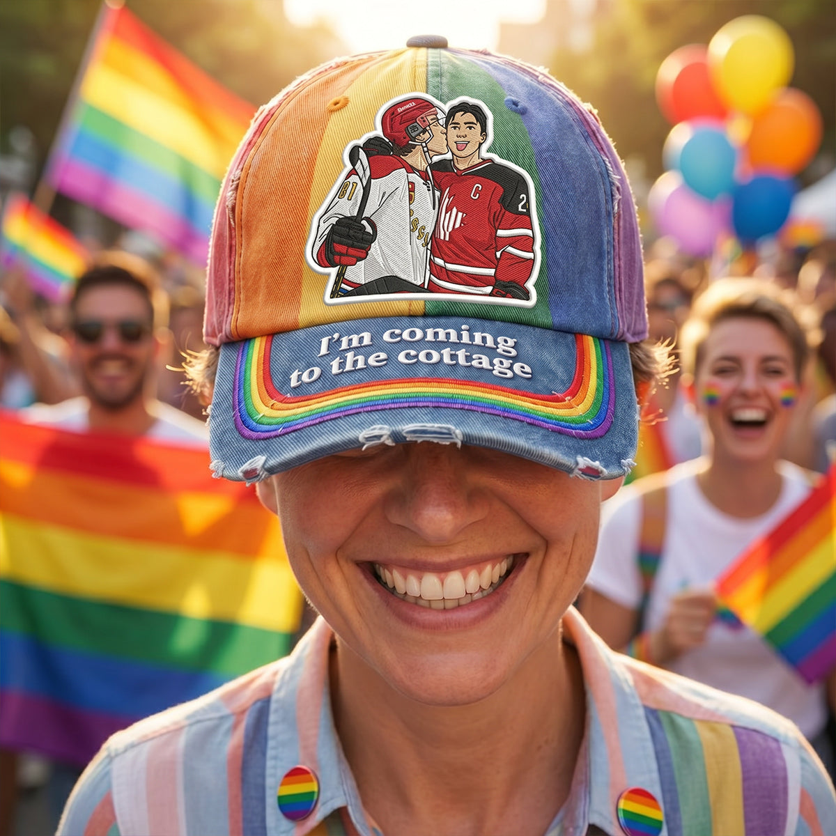 Forever Love Classic Cap - A Celebration of LGBTQ+ Pride, Custom Personalization Available Caps PopCulturePrints