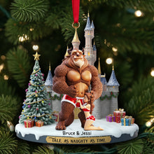 Load image into Gallery viewer, &quot;Tale As Naughty As Time&quot; - Personalized Christmas Ornament for Couples Ornament PopCulturePrints
