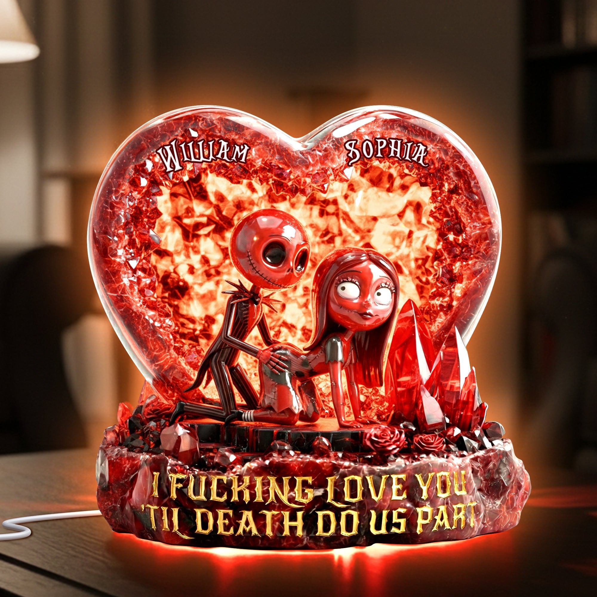 Eternal Love: "I Love You 'Til Death Do Us Part" - Personalized Light Box Gift for Couples Light Box PopCulturePrints