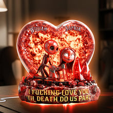 Load image into Gallery viewer, Eternal Love: "I Love You 'Til Death Do Us Part" - Personalized Light Box Gift for Couples Light Box PopCulturePrints
