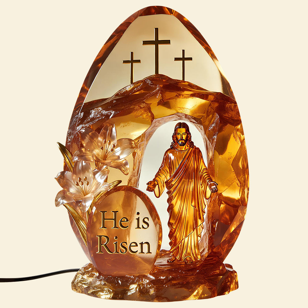 "He is Risen" - Beautiful Christian Resurrection Light Box - Customizable Gift for Loved Ones, Friends, and Family Light Box PopCulturePrints