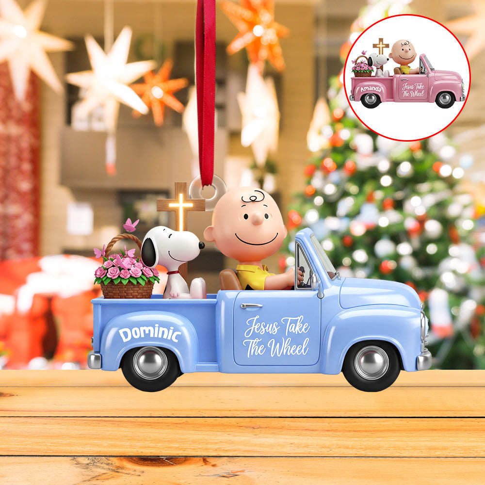 Jesus Take The Wheel - Personalized Christmas Ornament for Christians Ornament PopCulturePrints