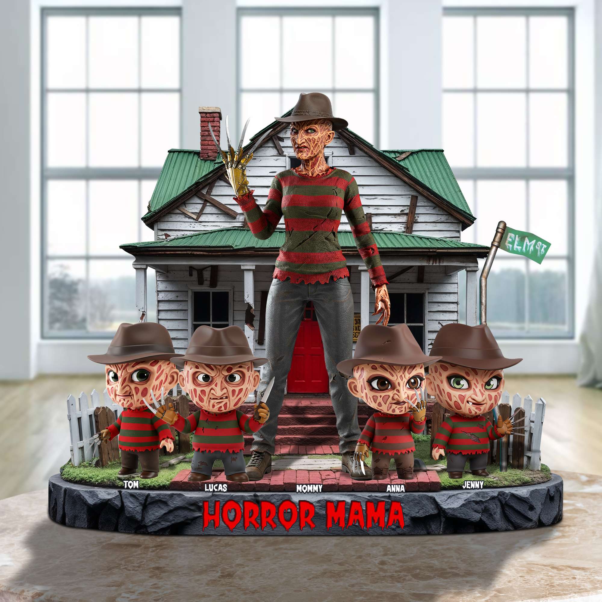 Horror Mama - 'A Unique Tribute to the Scary Side of Motherhood' - Personalized Acrylic Plaque, Gift for Mom, Grandma & Horror Fans Shaped Plaques PopCulturePrints