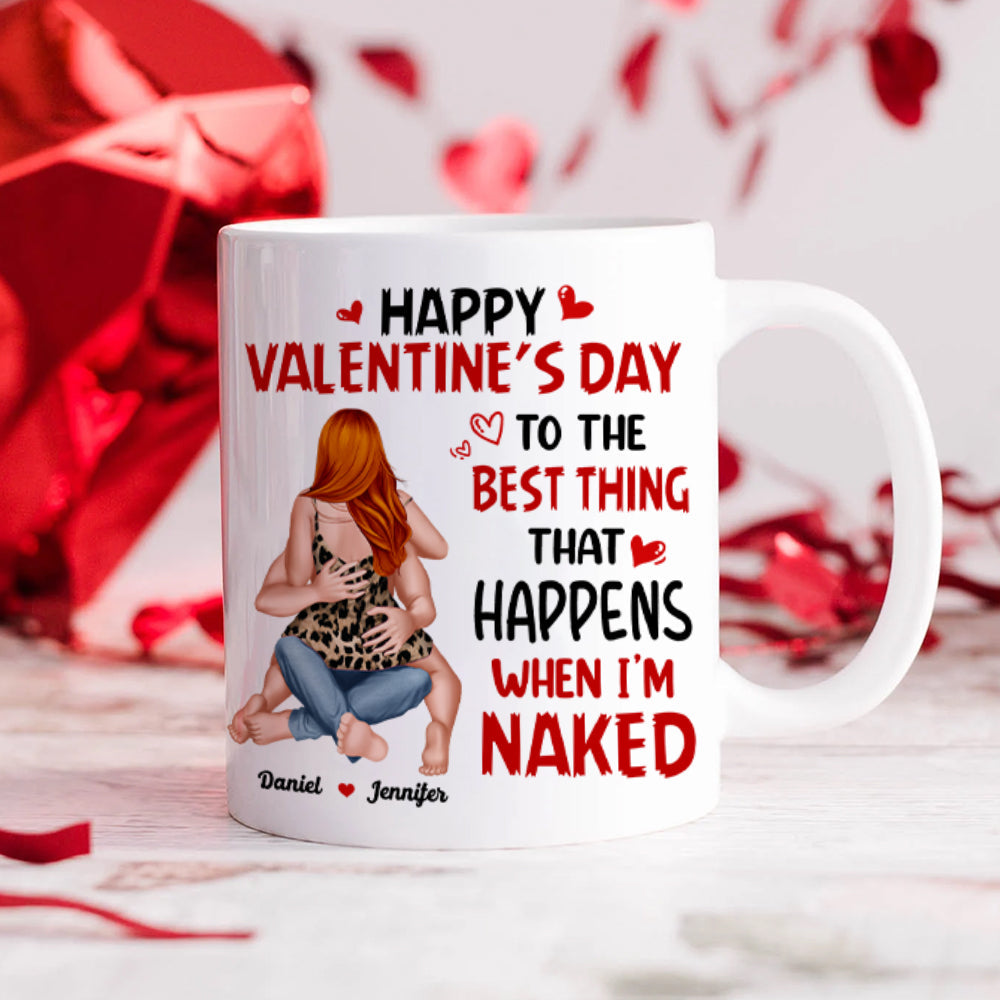 Personalized Couple Mug - Happy Valentine's Day Gift Coffee Mug PopCulturePrints