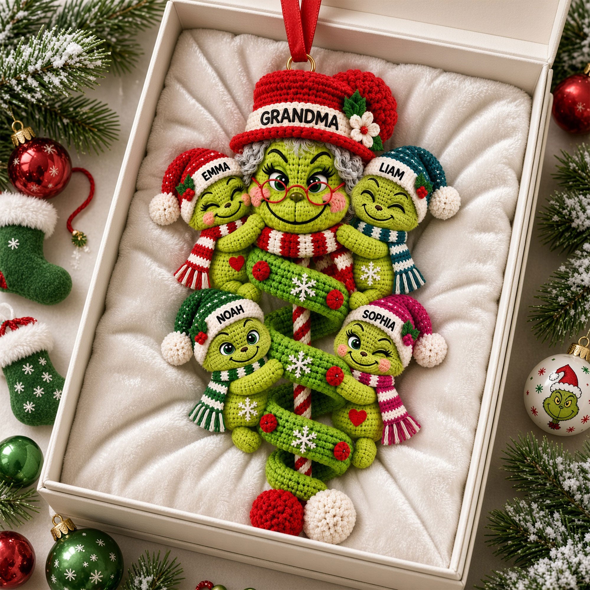 Grandma’s Christmas Crew - Unique Personalized Acrylic Ornament for Grandma