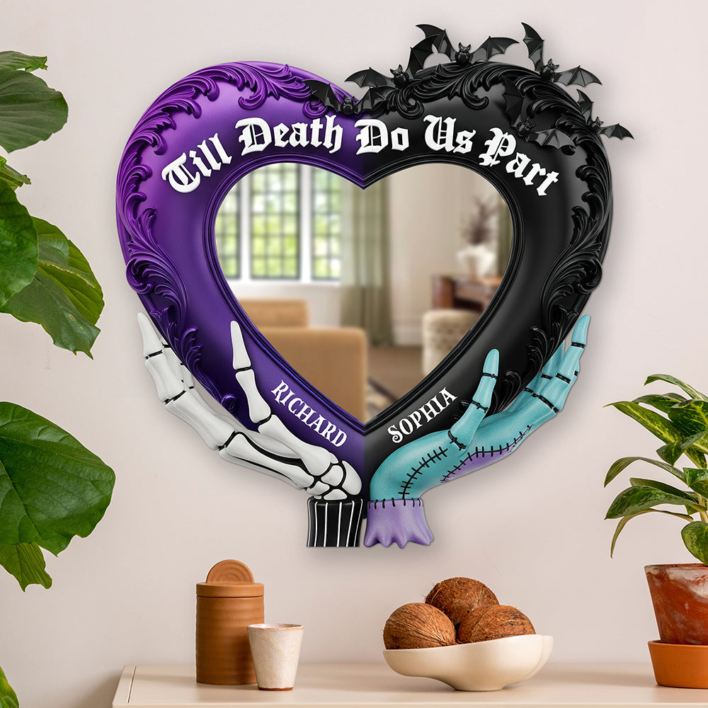 Till Death Do Us Part - Spooky Couple Mirror - Personalized Gifts for Couples Mirror PopCulturePrints