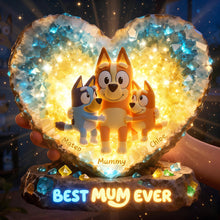 Load image into Gallery viewer, “Best Mum Ever” - Glowing Hug Motherhood Light Box - Personalized Gift for Mom, Grandma and Loved Ones Light Box PopCulturePrints
