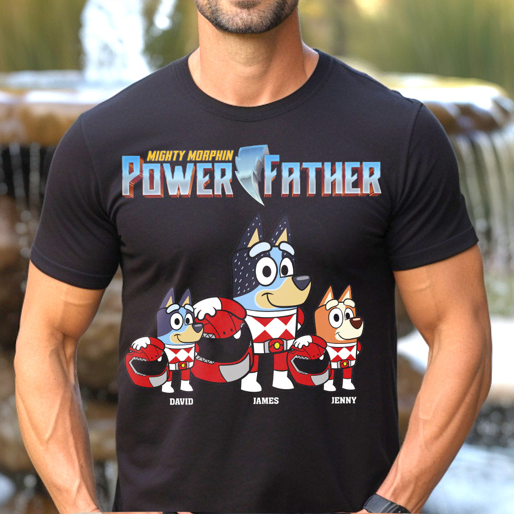 Mighty Morphin Power Father Personalized T-Shirt