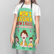Load image into Gallery viewer, Mom&#39;s Kitchen: Wine is an Ingredient! - Personalized Apron Gift for Mom, Grandma &amp; Home Chefs Aprons PopCulturePrints
