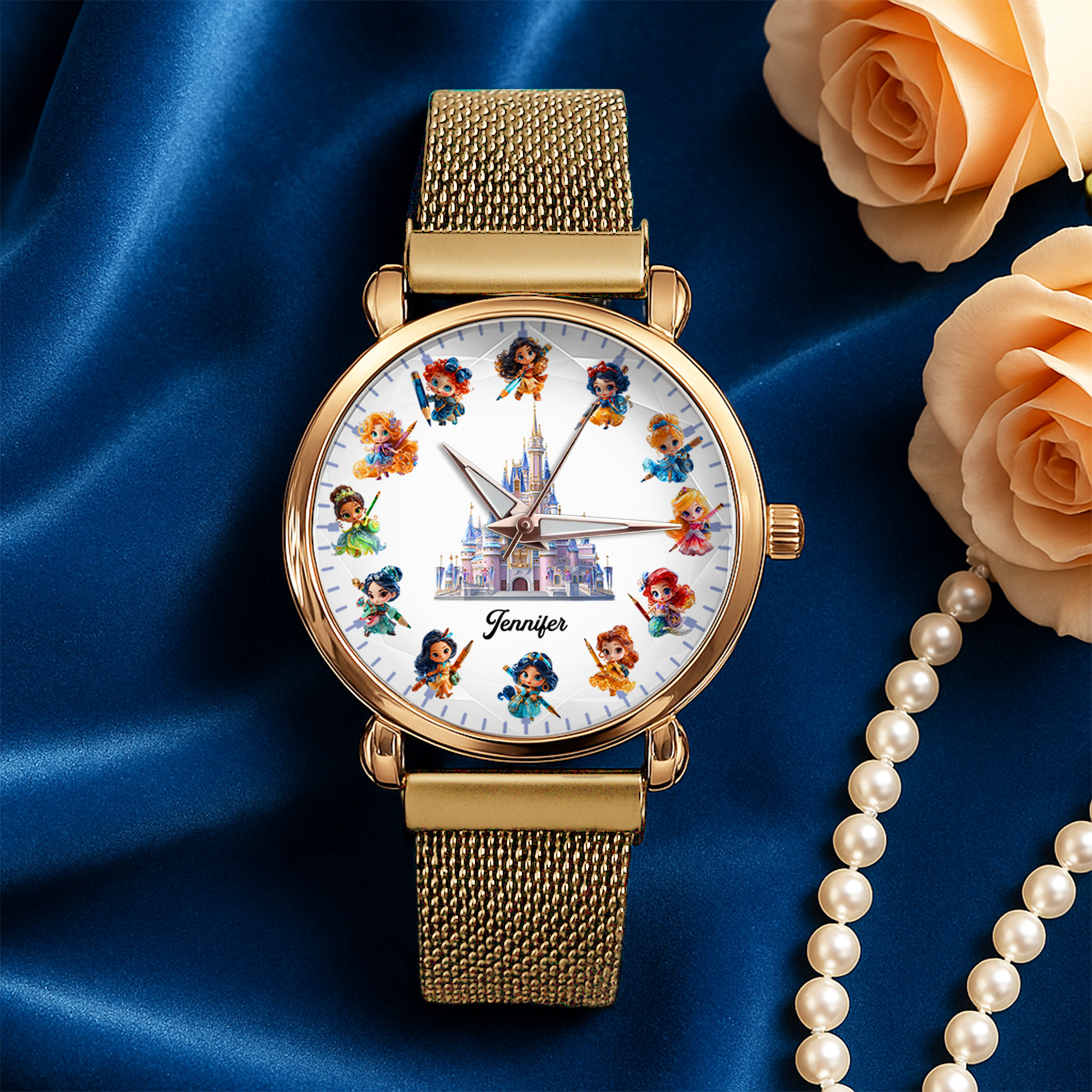Time to Shine! Personalized Princess Fans Quartz Watch - Custom Gift for Her Quartz Watch PopCulturePrints