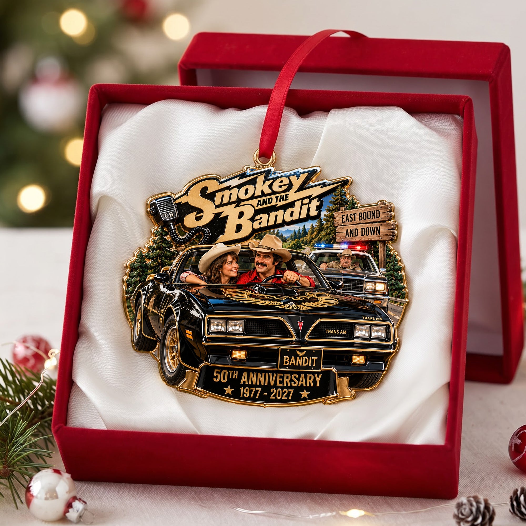Celebrate Adventure: High-Speed Pursuit Acrylic Ornament - Personalized Christmas Gift Ornament PopCulturePrints