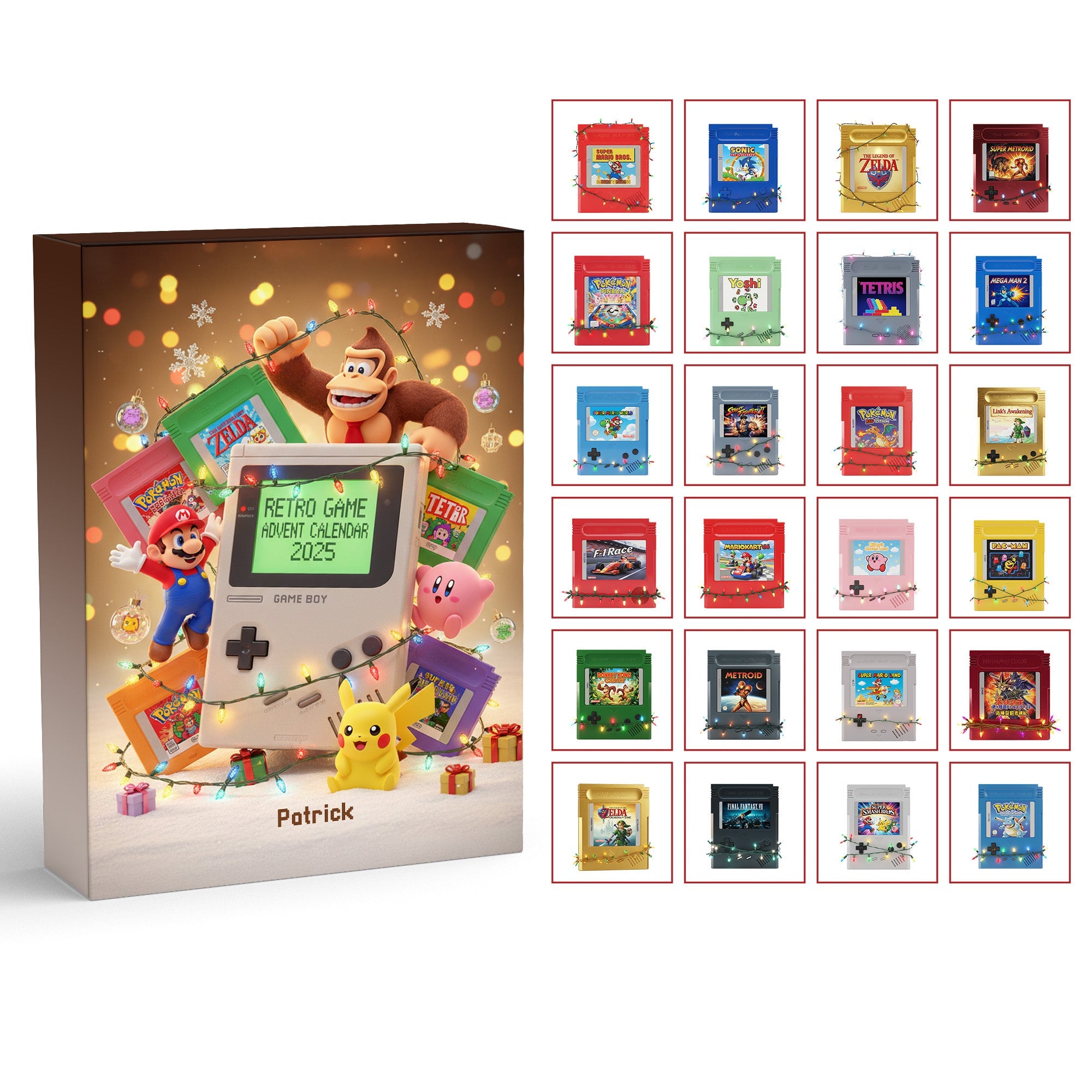 “Level Up Joy with Retro Charm!” - Personalized Retro Pocket Gaming Blind Box - Unique Gift for Gamers Advent Calendar PopCulturePrints