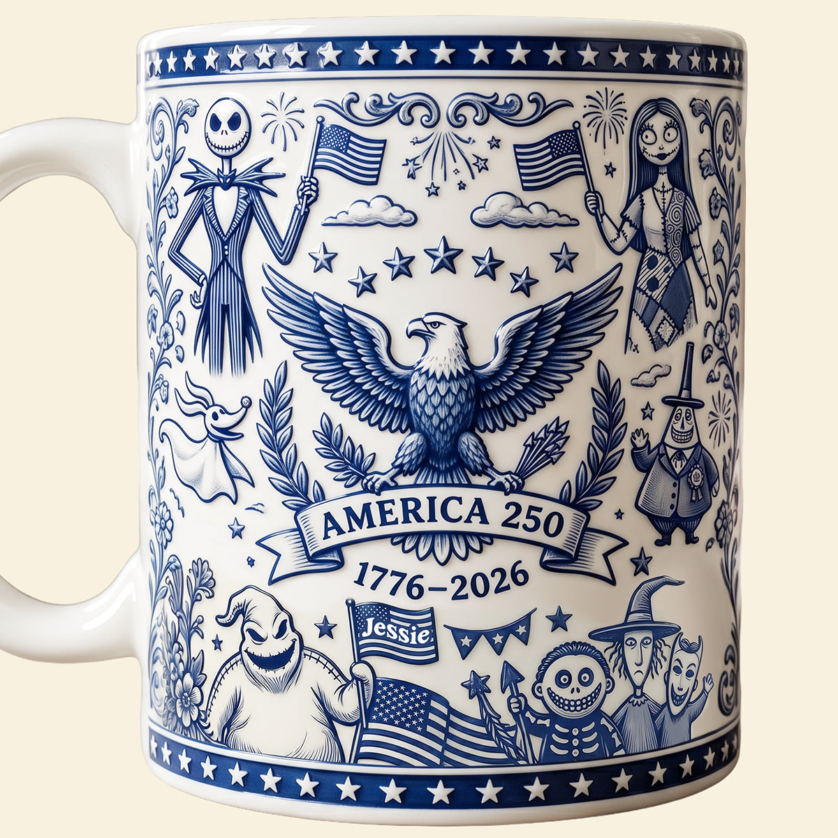"Celebrate 250 Years of America - Custom Personalized Coffee Mug - Perfect Gift for Anniversaries, Birthdays, and Patriotism Enthusiasts"