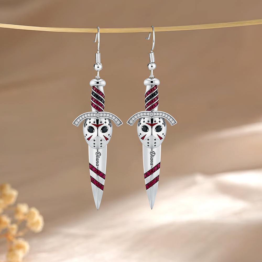 Creepy Knife Earrings: Spook Up Your Style - Personalized Gifts for Horror Movie Fans Earrings PopCulturePrints