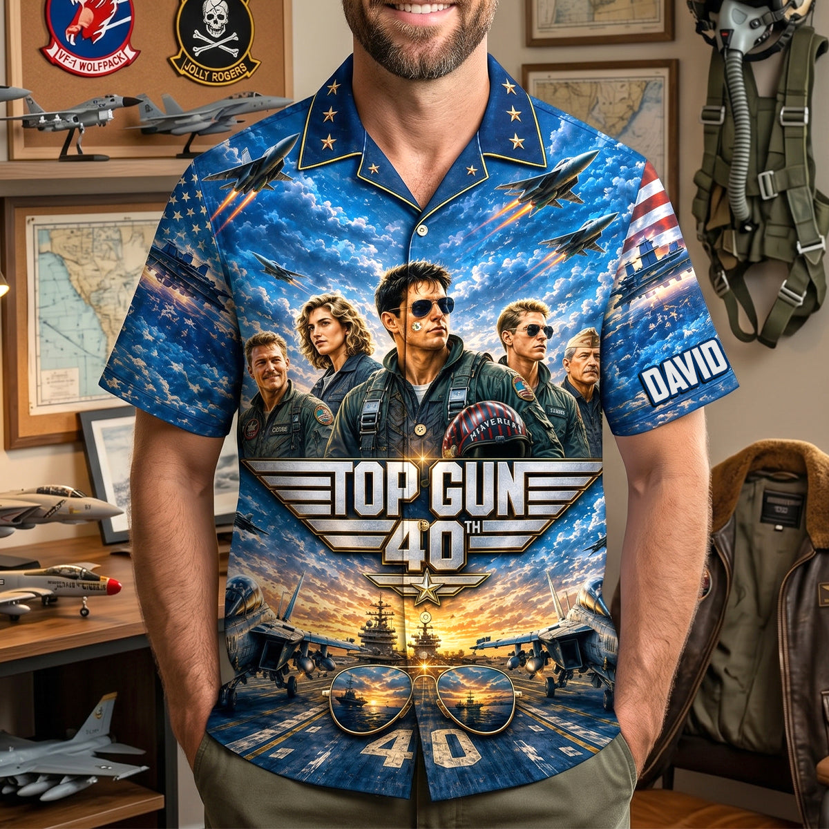 Celebrate 40 Years of Top Gun with Personalized Legendary Pilots Hawaiian Shirt Hawaiian Shirts PopCulturePrints