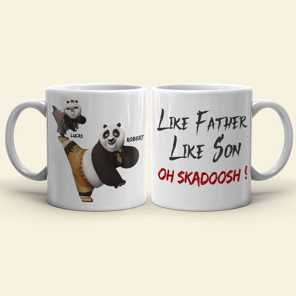 Like Father Like Son Custom Kung Fu Panda Mug Coffee Mug PopCulturePrints