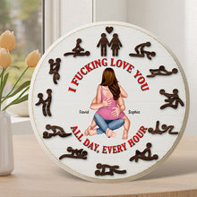 Load image into Gallery viewer, I F***ing Love You - Personalized Naughty Couple Plaque Shaped Plaques PopCulturePrints
