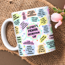 Load image into Gallery viewer, Personalized Mental Health Support Coffee Mug Coffee Mug PopCulturePrints
