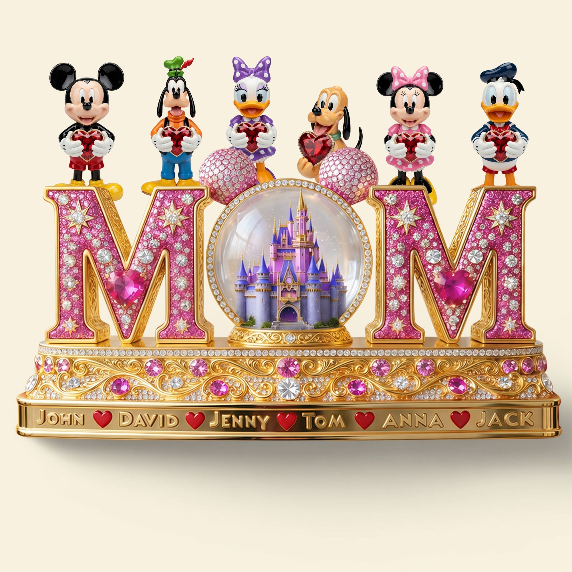 “Celebrate Mom's Love with a Magical Touch” - Castle Of Love Acrylic Plaque - Personalized Gift for Mom, Grandma, and More Shaped Plaques PopCulturePrints