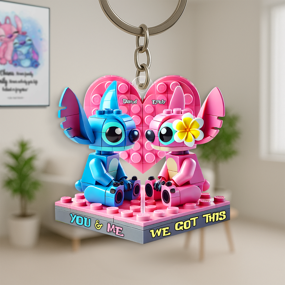 You & Me, We Got This - Personalized Couple Keychain for Alien Fans Keychains PopCulturePrints