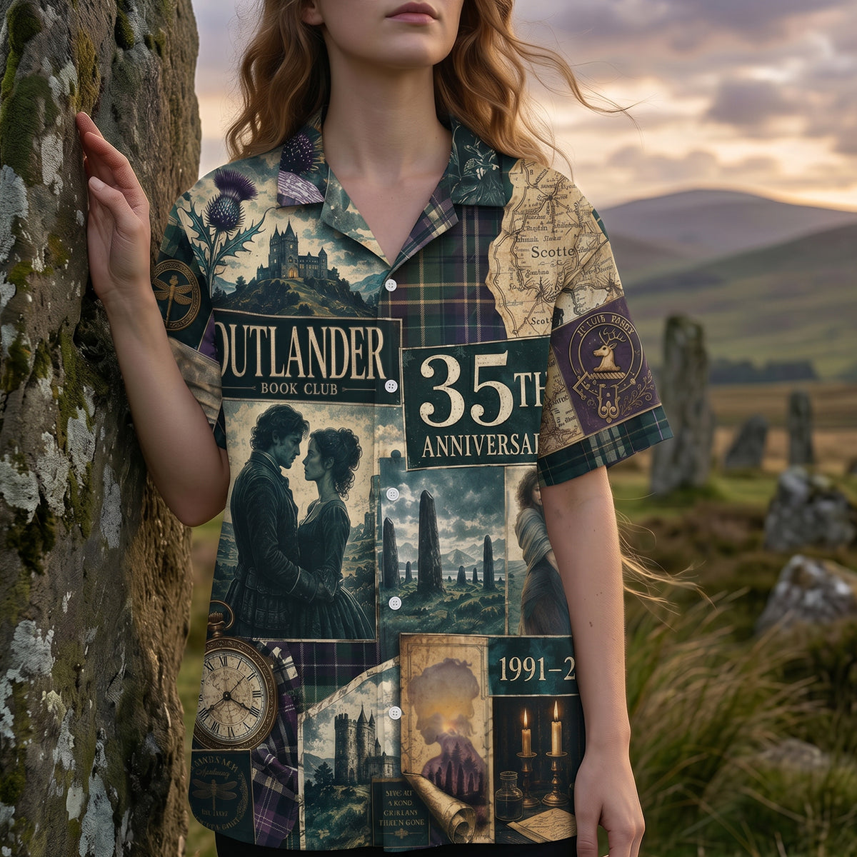 “Travel Through Time in Style” - Personalized Time Traveling Hawaiian Shirt - Perfect Gift for Book Lovers