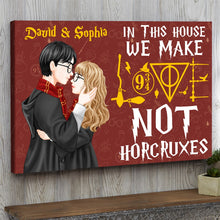 Load image into Gallery viewer, Personalized Harry Potter Themed Love Poster: &#39;In This House We Make Love, Not Horcruxes&#39;
