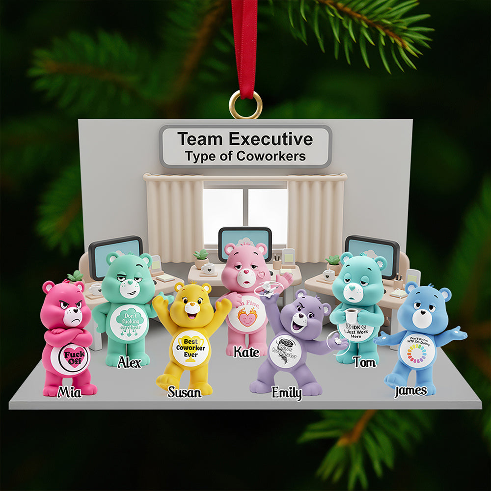 Team Executive Coworker Ornament - Personalized Christmas Gifts to Celebrate Your Work Family Ornament PopCulturePrints