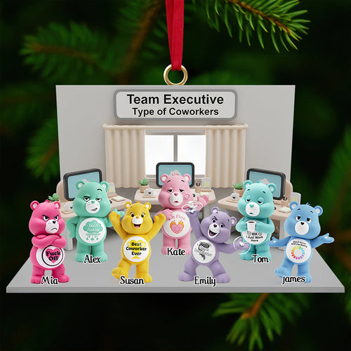 Team Executive Coworker Ornament - Personalized Christmas Gifts to Celebrate Your Work Family Ornament PopCulturePrints