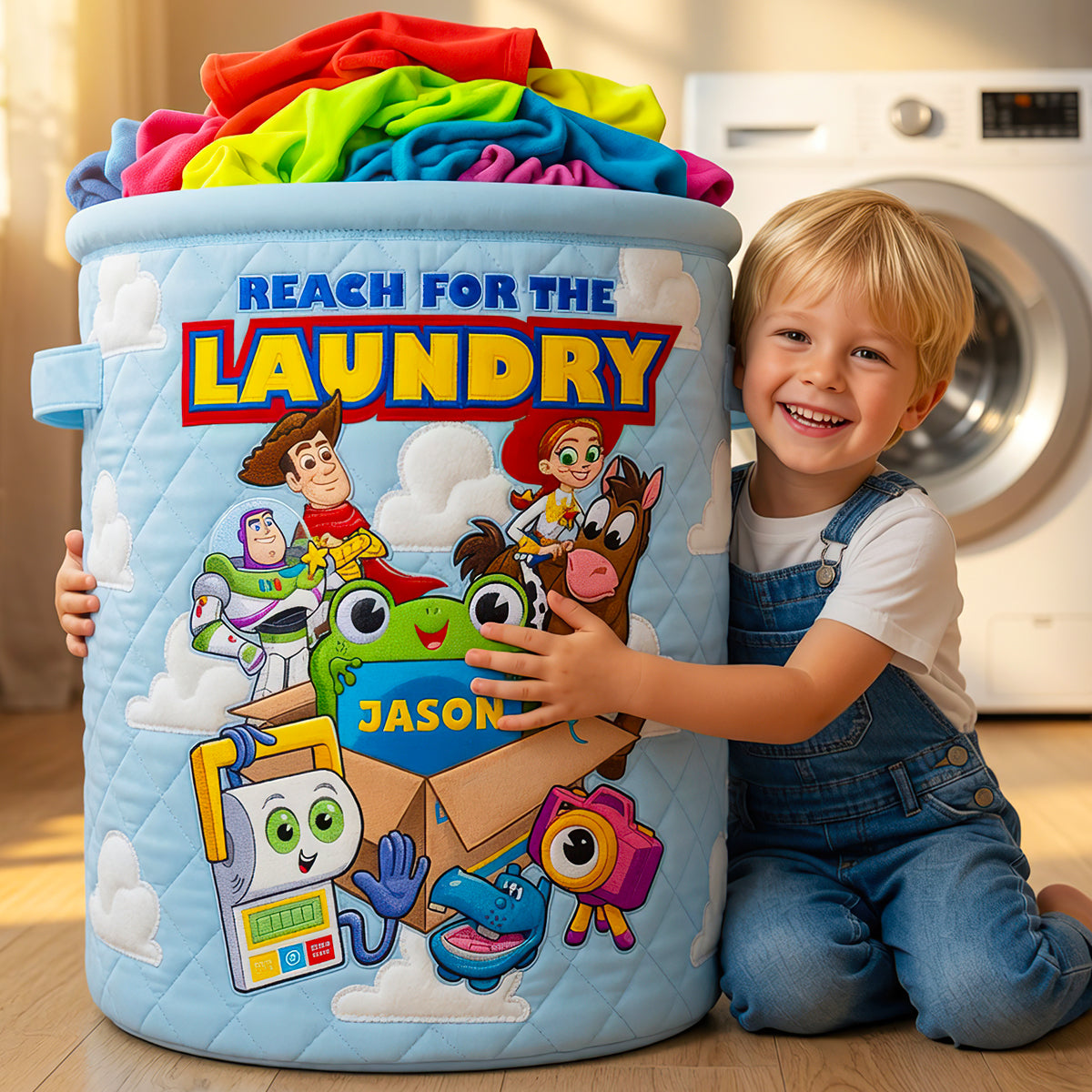 Reach For The Laundry Basket - Personalized Gift for Kids