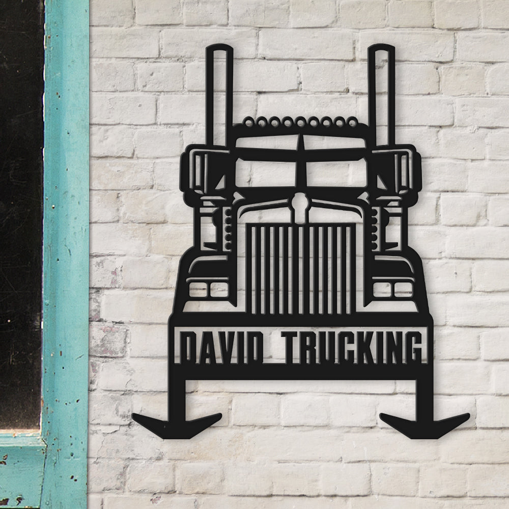 Personalized Truck Wall Art - Custom Name Trucking Sign