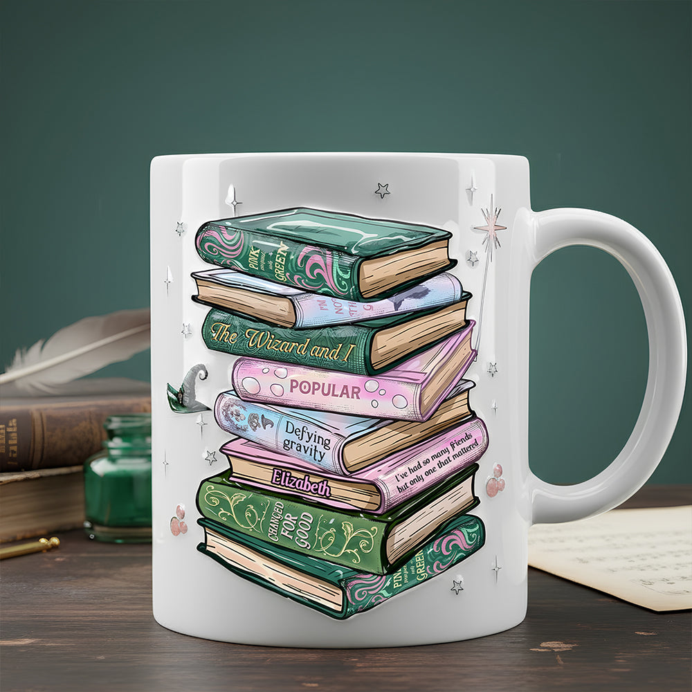 “Books are a uniquely portable magic” - Customizable Bookworm Mug - Gift for Book Lovers Coffee Mug PopCulturePrints