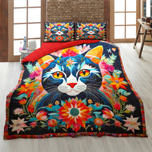 Load image into Gallery viewer, Vibrant Cat Lovers Quilt Bedding Set Blanket PopCulturePrints

