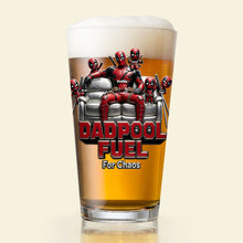 Load image into Gallery viewer, “Fueling Fun &amp; Laughter” - Funny Fighter Dad Beer Glass - Personalized Gift for Dads &amp; Grandpas Beer Glasses PopCulturePrints
