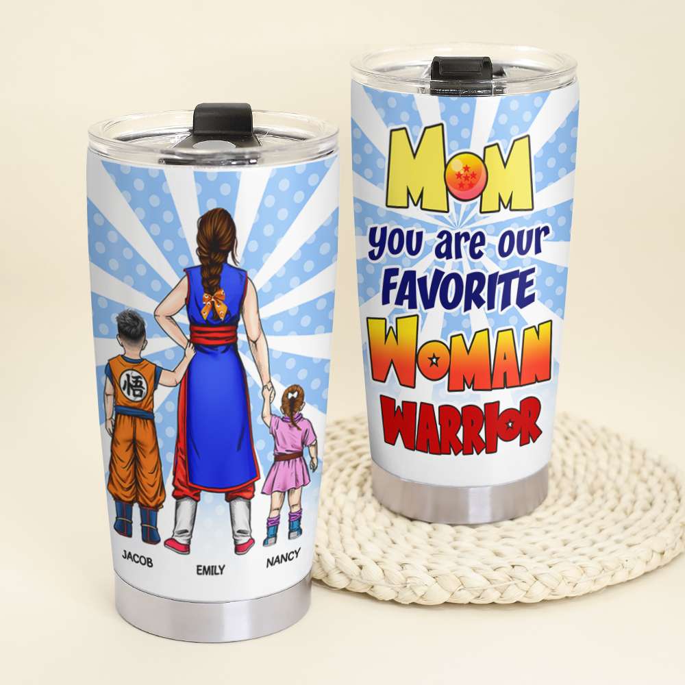 Custom Mom Warrior Tumbler - Personalized Mother's Day Gift Tumbler Cup PopCulturePrints