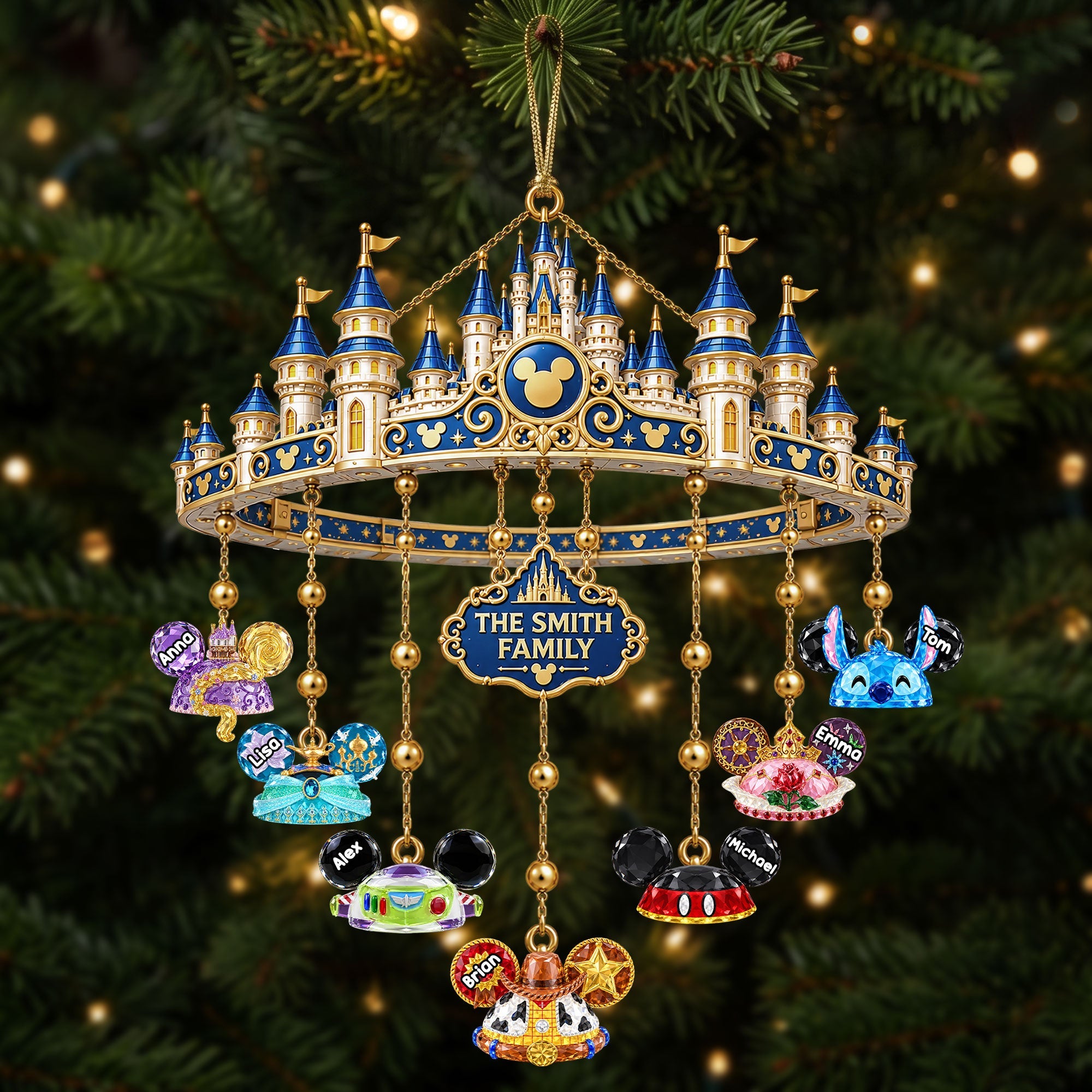 Celebrate Family Moments - Lovely Characters Acrylic Ornament | Personalized Gifts Ornament PopCulturePrints
