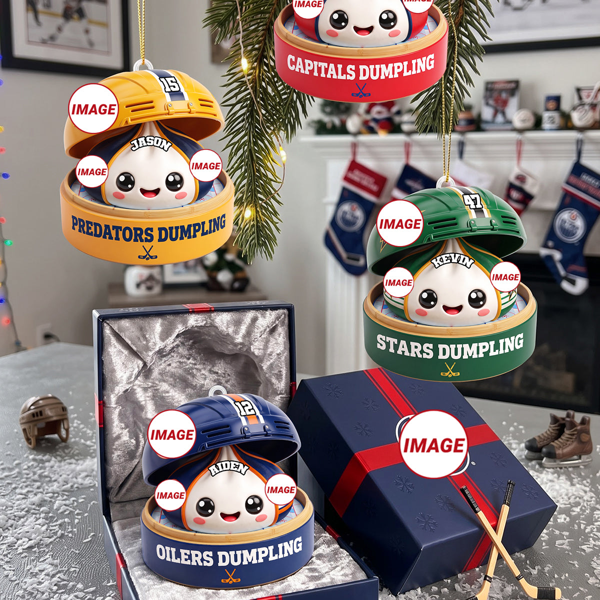 Bring Home the Fun This Christmas with Sport Lover Dumpling Ornament - Personalized Gifts for Sports Fans Ornament PopCulturePrints