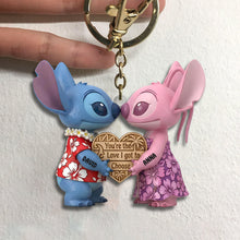 Load image into Gallery viewer, You're the Love I Got to Choose - Kissing Couple Acrylic Keychain | Personalized Gifts for Couples Keychains PopCulturePrints
