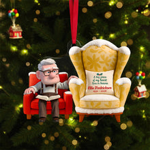 Load image into Gallery viewer, A Big Piece of My Heart Lives in Heaven - Personalized Memorial Couple Ornament Ornament PopCulturePrints
