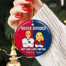 Load image into Gallery viewer, Personalized American Football Couple Christmas Ornament - Unique Holiday Gift for Valentine&#39;s Day Gifts Ornament PopCulturePrints
