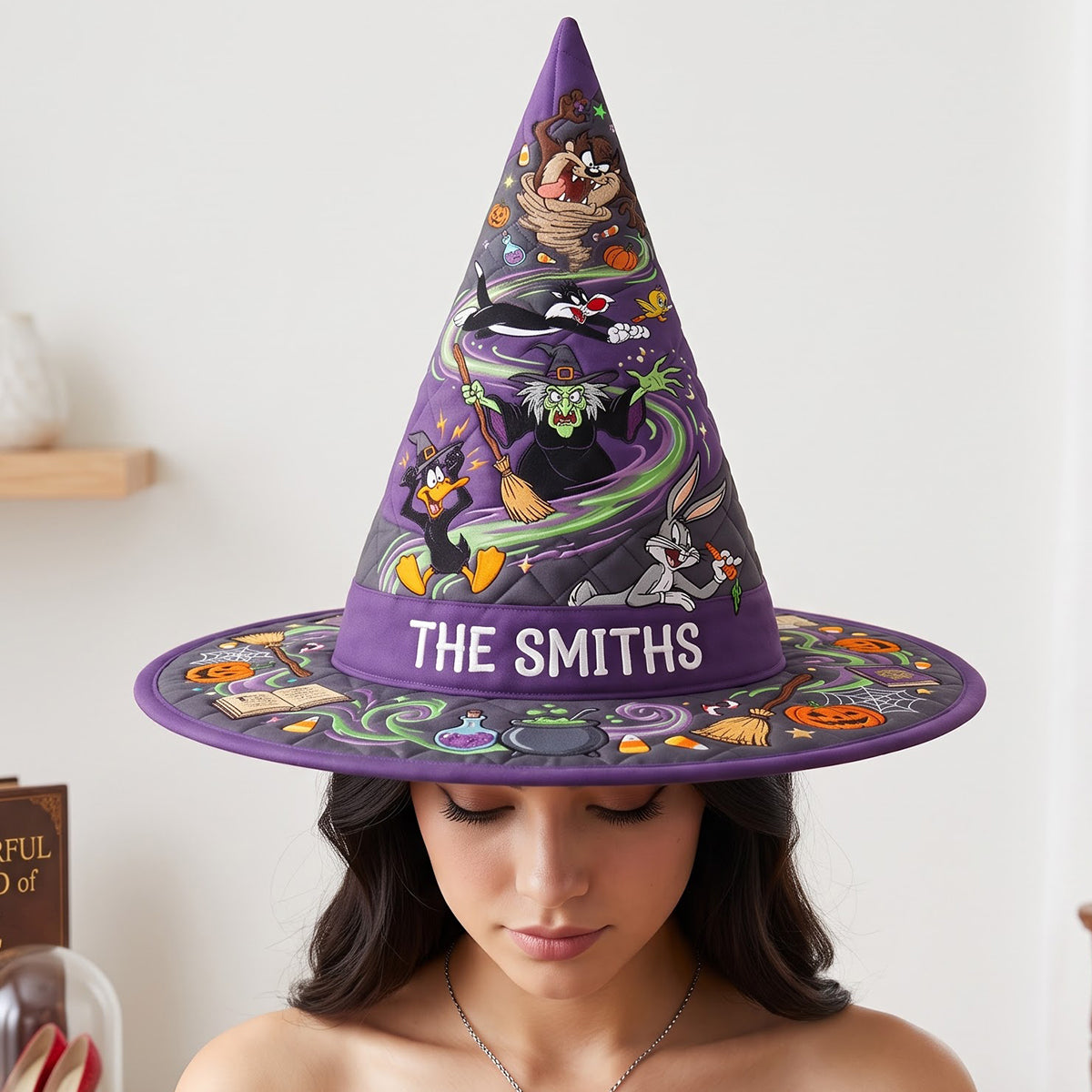 Spooky Quilted Witch Hat - Personalized Gifts For Halloween 02hatn140826 Quilted Witch Hat PopCulturePrints