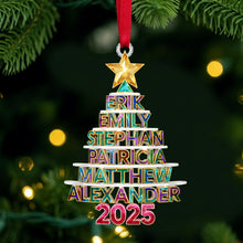 Load image into Gallery viewer, &quot;Celebrate Family Togetherness with a Personal Touch&quot; - Christmas Tree Family Name Ornament, Custom Personalized Gifts for Family and Friends Ornament PopCulturePrints
