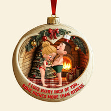 Load image into Gallery viewer, Personalized Curious Couple Acrylic Ornament - A Love That Warms Your Heart Ornament PopCulturePrints
