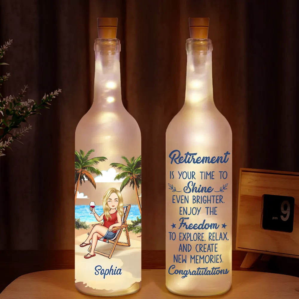 Your Time to Shine Even Brighter - Personalized Bottle Light Bottle Light PopCulturePrints