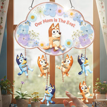 Load image into Gallery viewer, Our Mom Is The Best - Personalized Suncatcher Ornament for Mother's Day Ornament PopCulturePrints
