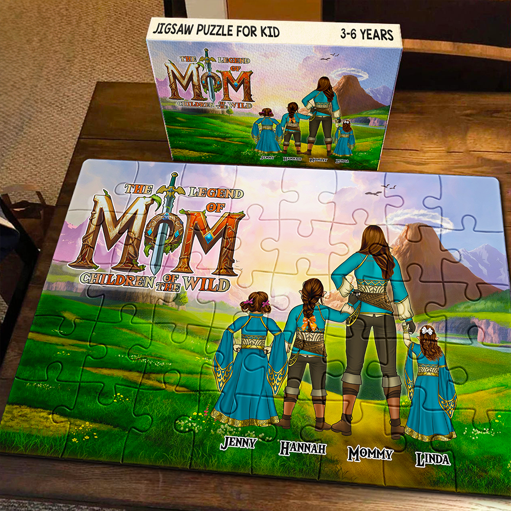"The Legend of Mom: A Puzzle of Love" - Personalized Jigsaw Puzzle for All Moms Jigsaw Puzzles PopCulturePrints