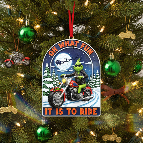 Oh What Fun, It Is To Ride - Personalized Acrylic Ornament for Christmas Ornament PopCulturePrints