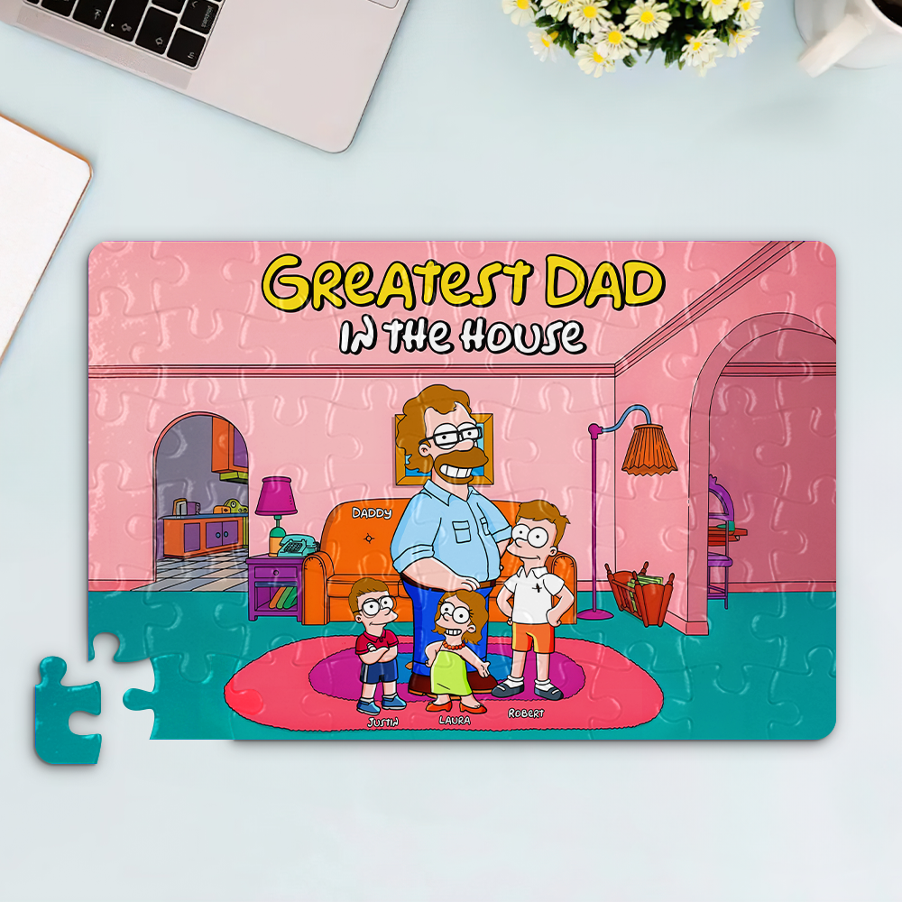 Greatest Dad Jigsaw Puzzle - Personalized Gift for Dad Jigsaw Puzzles PopCulturePrints