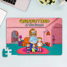 Load image into Gallery viewer, Greatest Dad Jigsaw Puzzle - Personalized Gift for Dad Jigsaw Puzzles PopCulturePrints
