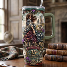 Load image into Gallery viewer, “Embrace Adventure with Every Sip!” - Fantasy Time Traveler 40oz Tumbler With Handle - Personalized Gift for Book Lovers, Travelers, and Special Occasions Tumbler Cup PopCulturePrints
