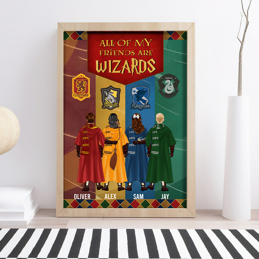 Personalized Wizard Friend Poster - All of My Friends Are Wizards